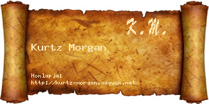 Kurtz Morgan névjegykártya
